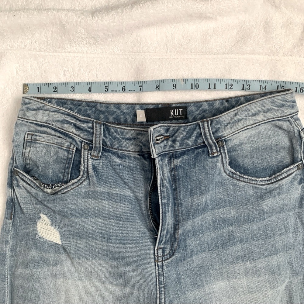 Kut From The Kloth High Rise Christine Straight Leg Jeans - 99% Cotton -Size 10 - Picture 9 of 16